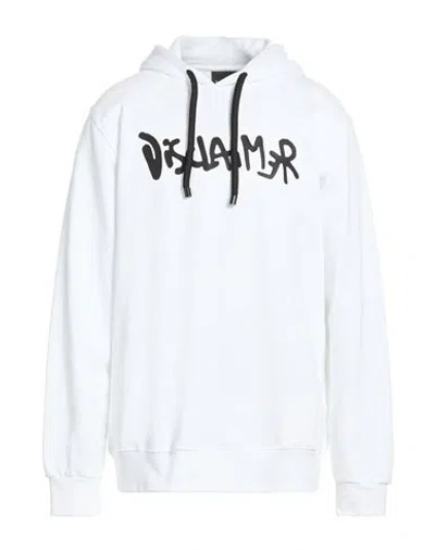 Disclaimer Man Sweatshirt White Size Xxl Cotton