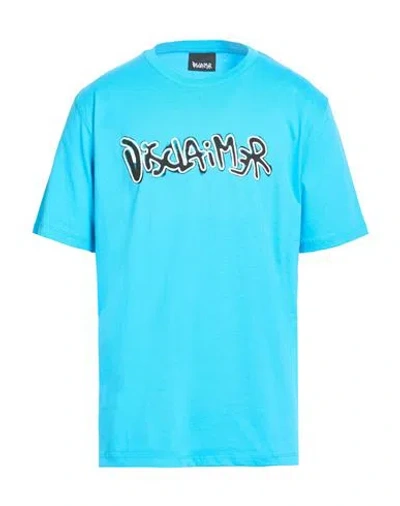 Disclaimer Man T-shirt Azure Size Xxl Cotton In Blue