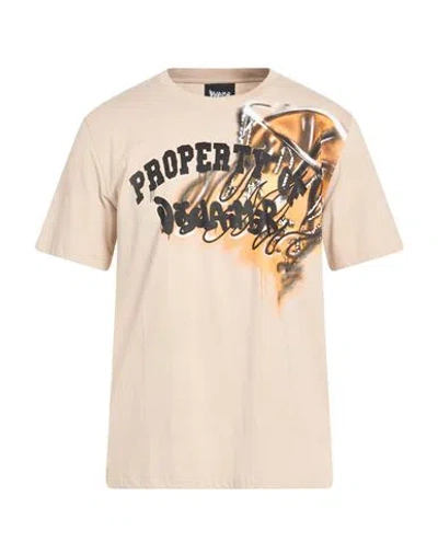 Disclaimer Man T-shirt Beige Size L Cotton In Neutral