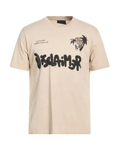 Disclaimer Man T-shirt Beige Size M Cotton In Brown