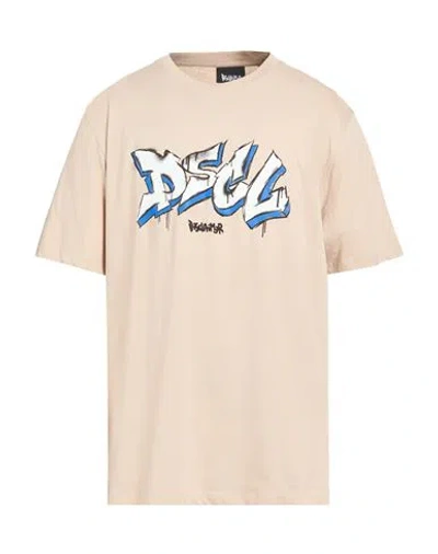 Disclaimer Man T-shirt Beige Size Xxl Cotton In Brown