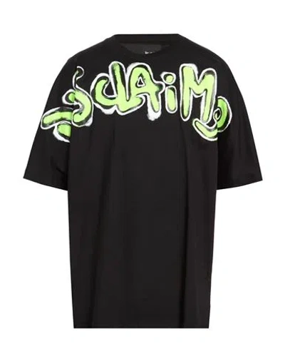 Disclaimer Man T-shirt Black Size Xxl Cotton In Blue