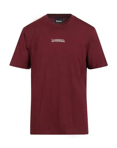 Disclaimer Man T-shirt Burgundy Size L Cotton