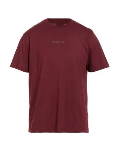 Disclaimer Man T-shirt Burgundy Size M Cotton