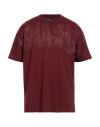 Disclaimer Man T-shirt Burgundy Size M Cotton