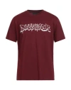 Disclaimer Man T-shirt Burgundy Size Xl Cotton In Red
