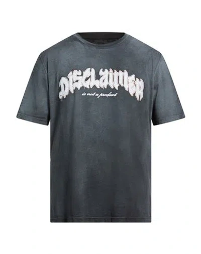 Disclaimer Man T-shirt Charcoal Size L Cotton In Gray