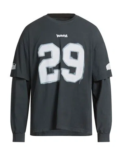 Disclaimer Man T-shirt Charcoal Size M Cotton In Blue