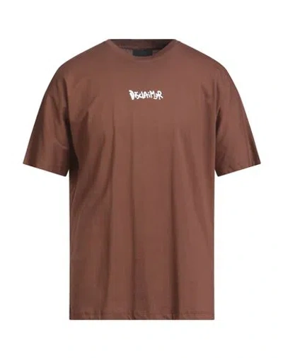Disclaimer Man T-shirt Chocolate Brown Size M Cotton