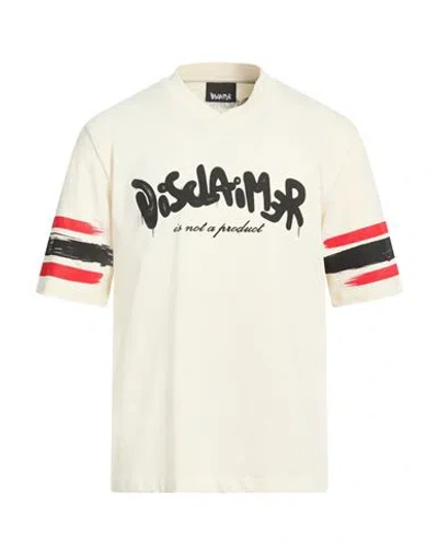 Disclaimer Man T-shirt Cream Size Xxl Cotton In White