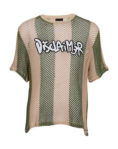 Disclaimer Man T-shirt Military Green Size M Cotton