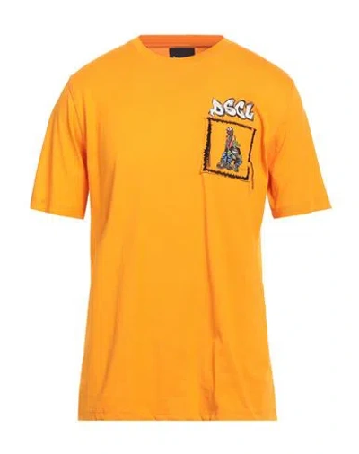 Disclaimer Man T-shirt Orange Size L Cotton