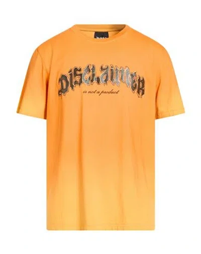 Disclaimer Man T-shirt Orange Size Xl Cotton