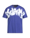 Disclaimer Man T-shirt Purple Size S Cotton