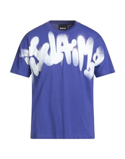 Disclaimer Man T-shirt Purple Size S Cotton