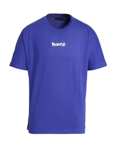 Disclaimer Man T-shirt Purple Size Xl Cotton In Blue