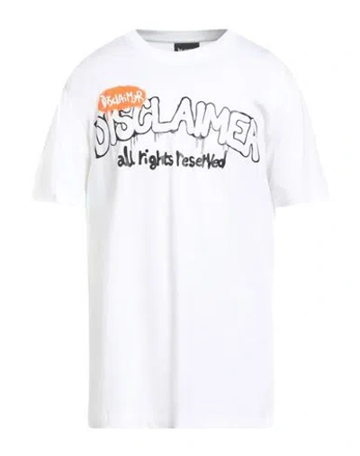 Disclaimer Man T-shirt White Size Xl Cotton In Multi