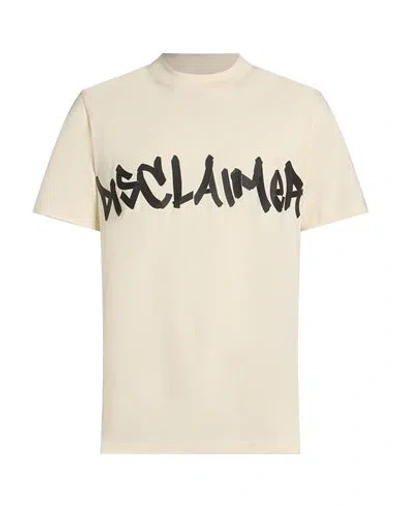 Disclaimer Man T-shirt Cream Size L Cotton In Neutral