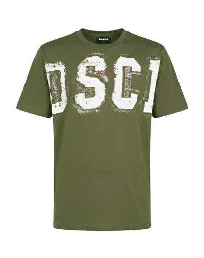 Disclaimer Man T-shirt Military Green Size M Cotton In Gray