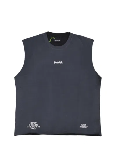 DISCLAIMER MEN'S T-SHIRT LOGO OVER TANK BLACK