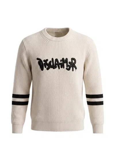 Disclaimer Ribbed-knit Sweater In Nude