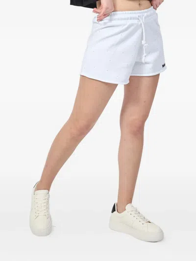 Disclaimer Sequin-embellished Shorts In White