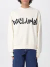 Disclaimer Sweater  Men Color Milk In White
