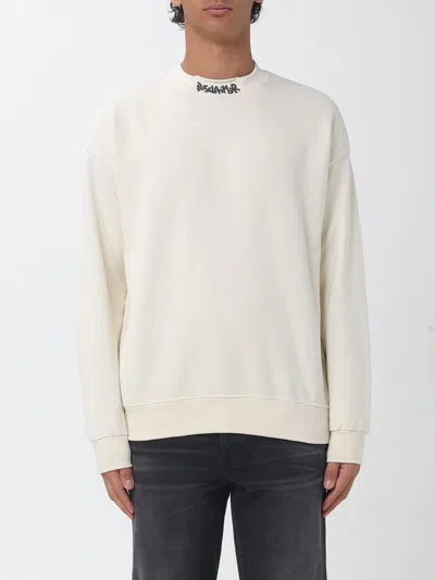 Disclaimer Sweatshirt Men Color Yellow Cream