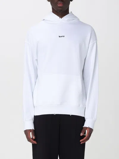Disclaimer Sweatshirt Men In White