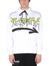 Disclaimer Sweatshirt With Logo Print In White