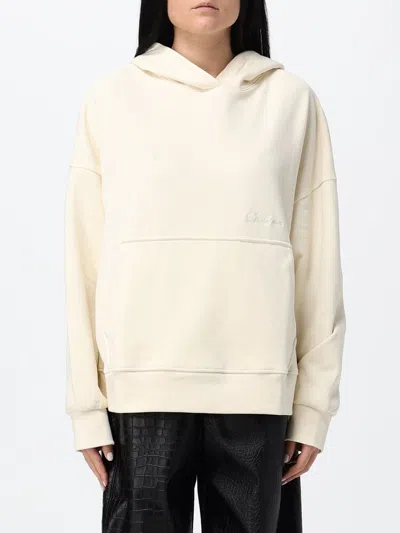 Disclaimer Sweatshirt Woman Color Yellow Cream