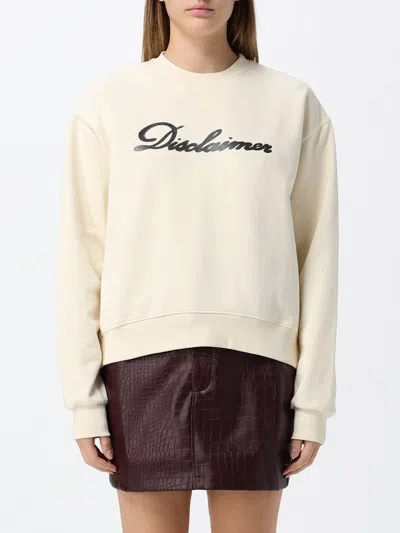 Disclaimer Sweatshirt Woman Color Yellow Cream