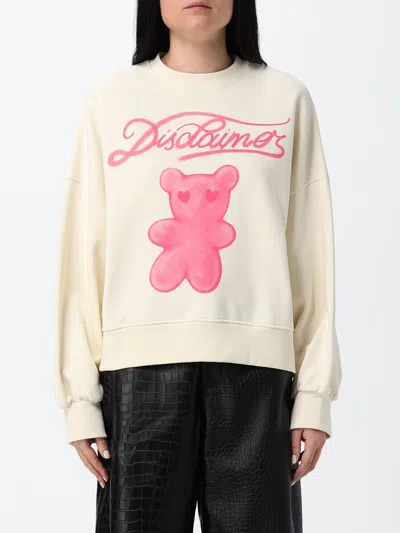Disclaimer Sweatshirt Woman Color Yellow Cream
