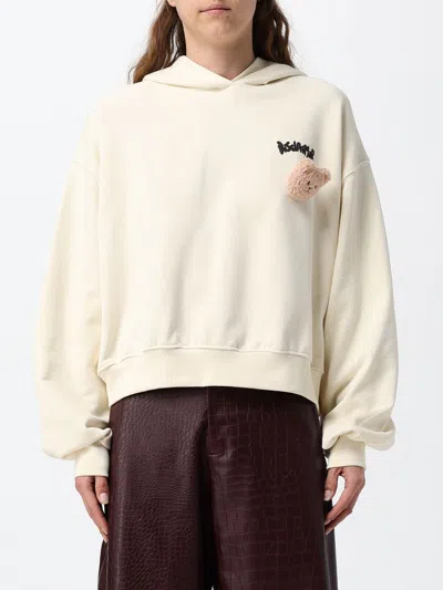Disclaimer Sweatshirt Woman Color Yellow Cream