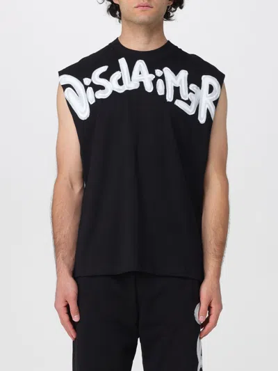 Disclaimer Cotton Tank Top With Logo In Black