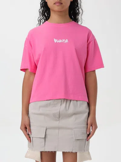 Disclaimer T-shirt  Woman Color Fuchsia