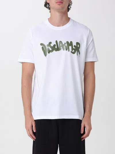 Disclaimer Cotton T-shirt With Logo In White
