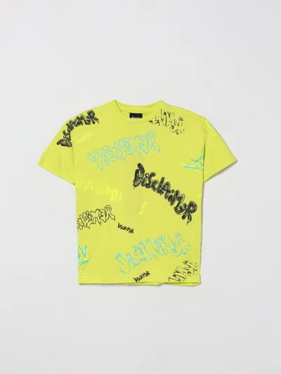 Disclaimer T-shirt Kids Color Lime In Yellow
