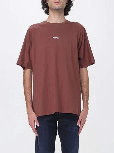 Disclaimer T-shirt Men Color Burgundy In Nude