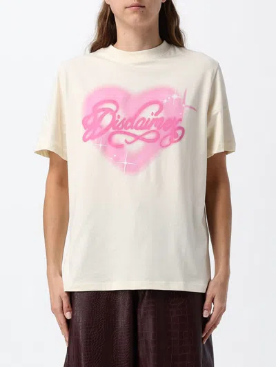 Disclaimer T-shirt Woman Color Yellow Cream