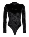 Disclaimer Woman Bodysuit Black Size M Polyester, Elastane
