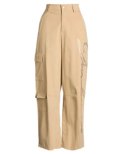 Disclaimer Woman Jeans Beige Size Xs Cotton In Neutral