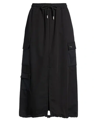 Disclaimer Woman Midi Skirt Black Size M Polyester, Rayon, Elastane