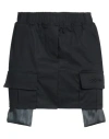 Disclaimer Woman Mini Skirt Black Size L Cotton, Elastane In Black