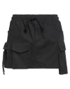 Disclaimer Woman Mini Skirt Black Size M Cotton In Black