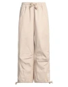 Disclaimer Woman Pants Beige Size L Cotton