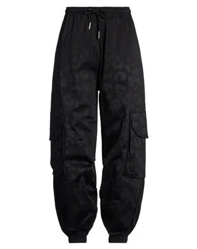 Disclaimer Woman Pants Black Size L Cotton, Elastane