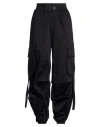 Disclaimer Woman Pants Black Size L Cotton, Elastane