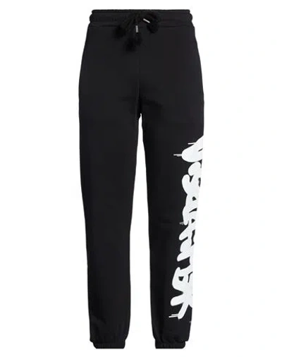 Disclaimer Woman Pants Black Size M Cotton In Multi