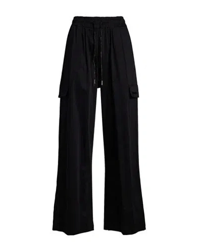 Disclaimer Woman Pants Black Size M Cotton, Elastane
